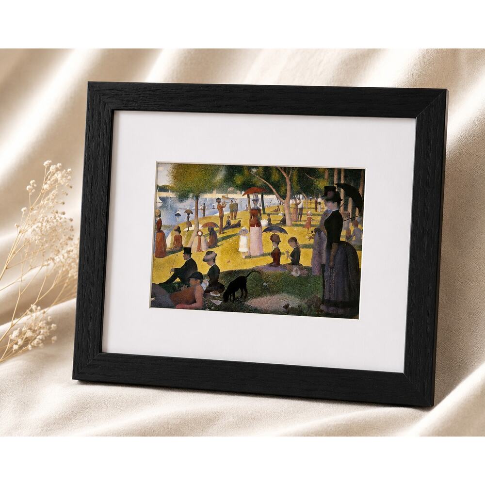 A Sunday Afternoon on the Island of La Grande by Seurat | Seine Framed Print